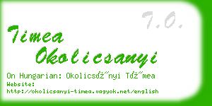 timea okolicsanyi business card